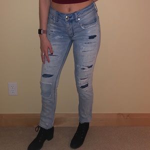 AE Tomgirl Patched Jeans